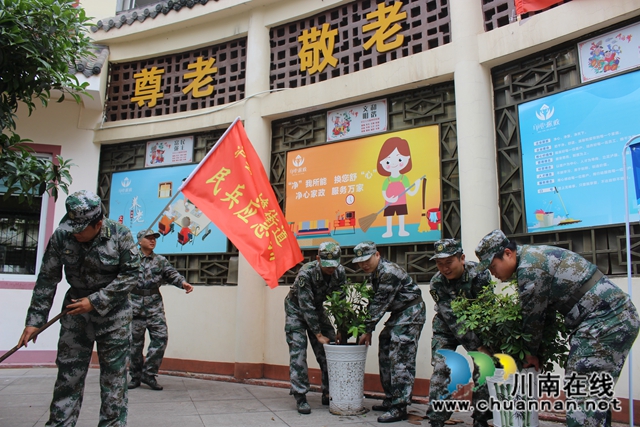 泸县玉蟾街道召开民兵调整改革点验大会