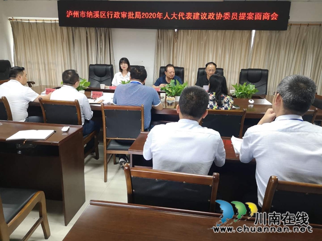 纳溪区行政审批局召开人大代表建议、政协委员提案办理工作面商会