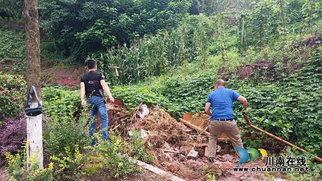 江阳区茜草街道沙坪社区开展环境卫生巡夯实巩文工作