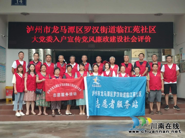 龙马潭区罗汉街道临江苑社区开展入户“大党委”宣传活动