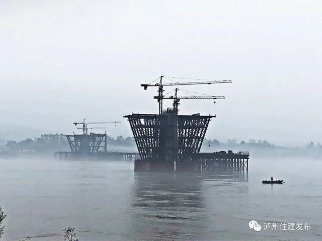 泸州长江六桥主墩建设最新进展来了!