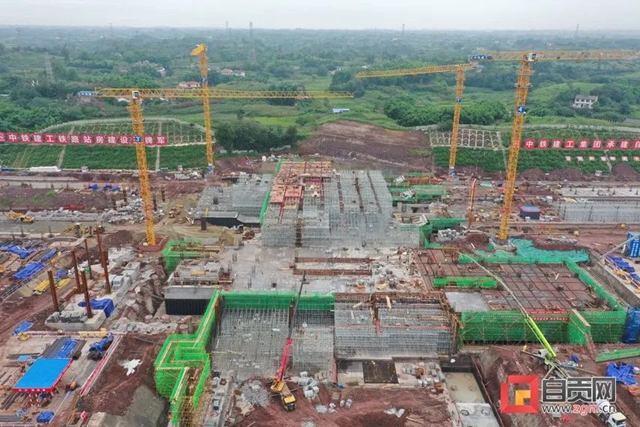 快来看！川南城际铁路自贡东站最新进展(图3)