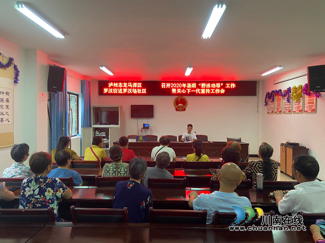 龙马潭区罗汉街道开展暑期“野泳劝导”暨关心下一代宣传工作会