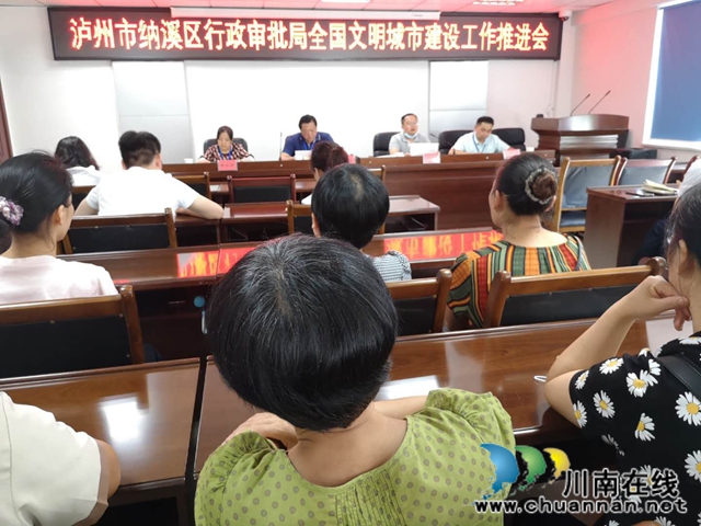 纳溪区行政审批局召开全国文明城市建设工作推进会