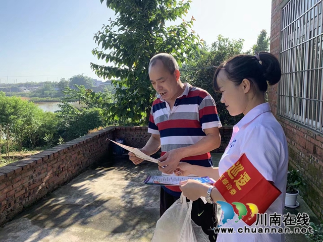 内江经开区靖民镇凉风社区积极开展防诈骗宣传活动