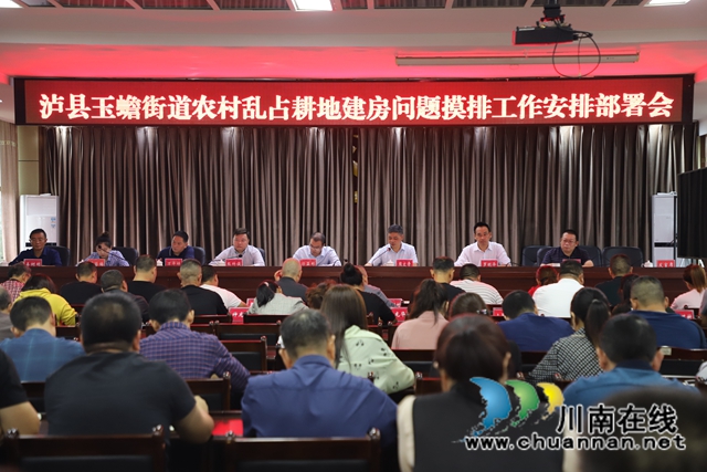 泸县玉蟾街道召开农村乱占耕地建房问题摸排工作安排部署会