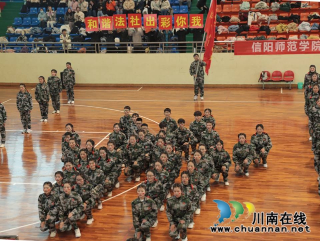 河南信阳师范学院举办2020级广播体操大赛(图6)