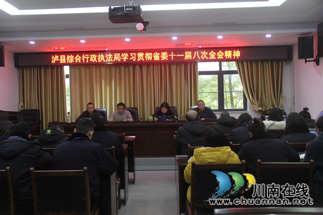 泸县综合行政执法局学习贯彻党的十九届五中全会、省委十一届八次全会精神(图1)