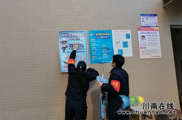内江经开区靖民镇双雁社区开展防疫宣传(图2)