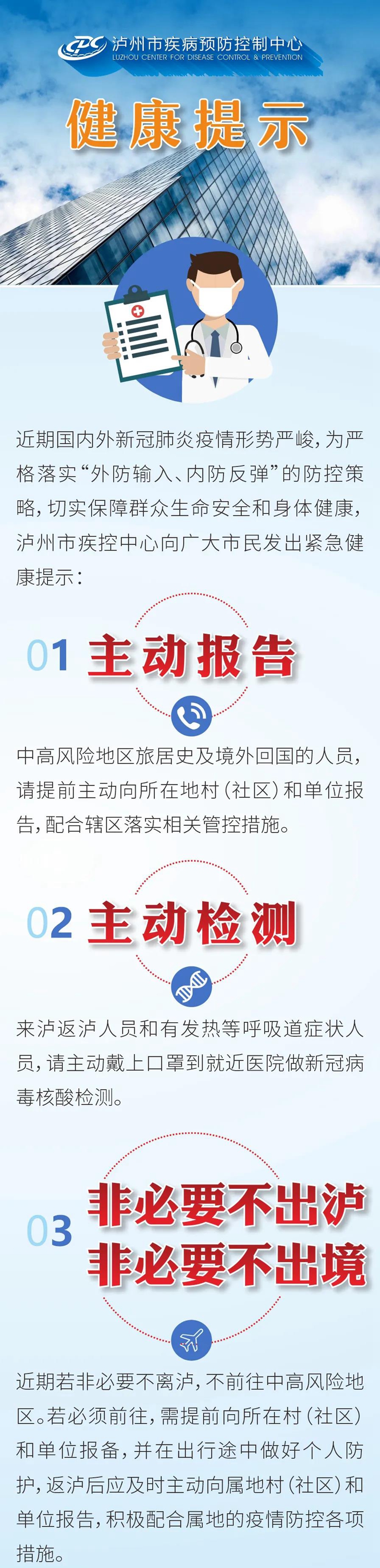 非必要不出泸丨泸州疾控最新提示：提倡就地过年，减少聚餐聚集