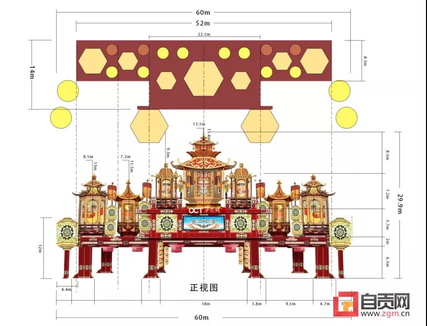 先睹为快！第27届自贡灯会主大门“曝光”(图4)