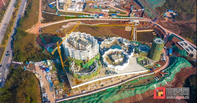 自贡这一城市新地标预计春节前竣工