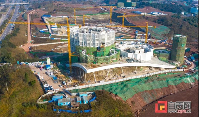自贡这一城市新地标预计春节前竣工(图2)