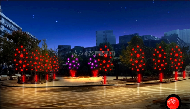 火树银花不夜天！内江今年春节夜景“提前看”(图4)