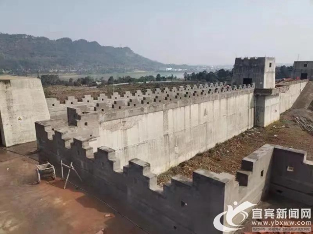 皇宫、城墙、兵营……宜宾李庄古金沙国影视城初具雏形(图5)