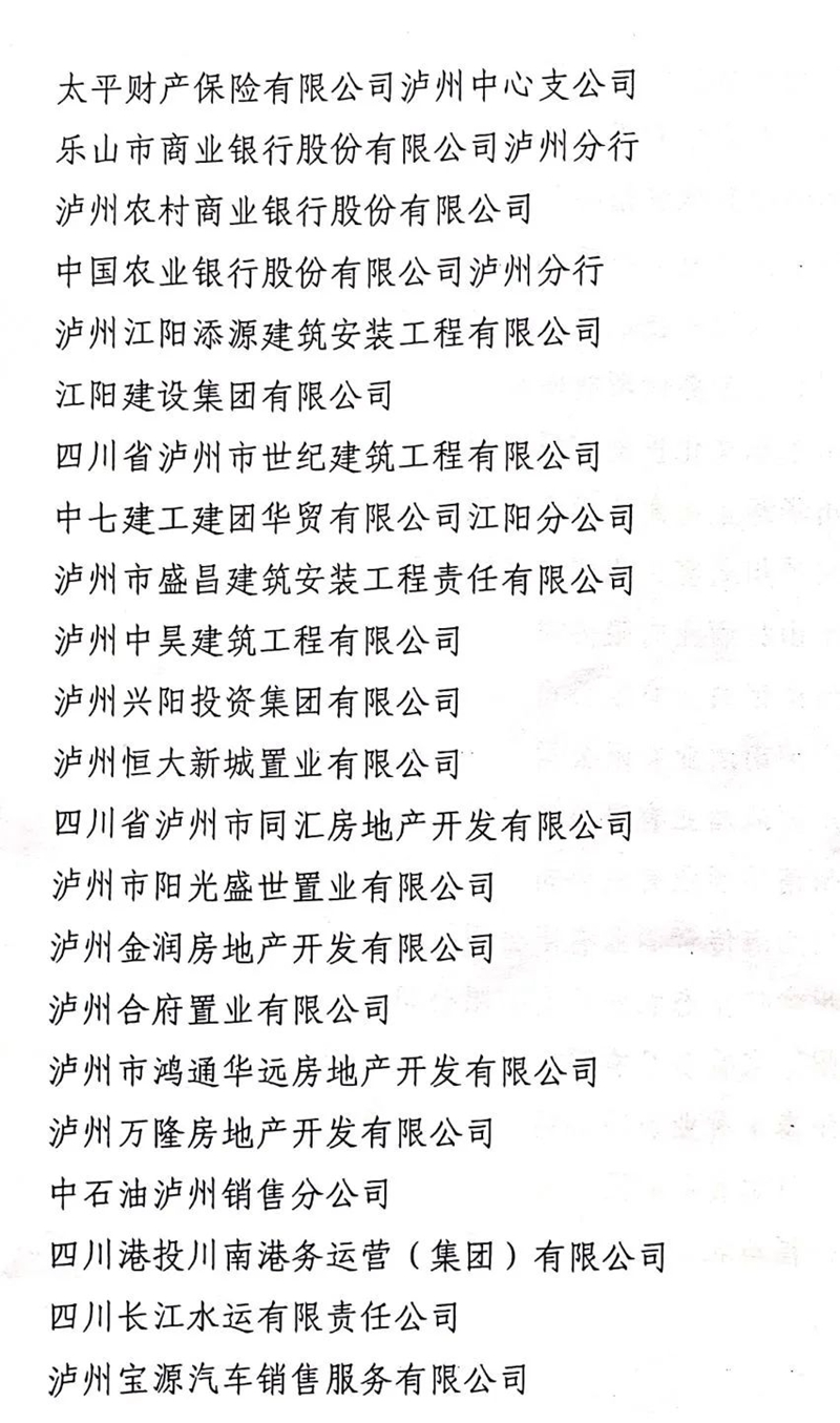 江阳区2020年度经济发展特别贡献、突出贡献企业名单出炉(图3)