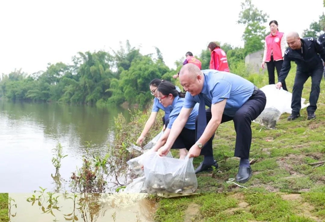 川渝协作成立濑溪河司法保护增殖放流示范点(图5) 川渝协作成立濑溪河司法保护增殖放流示范点(图5)