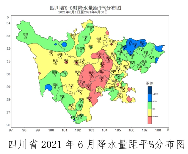 7月四川偏干热，这些地方可能发生洪涝或高温伏旱(图2)