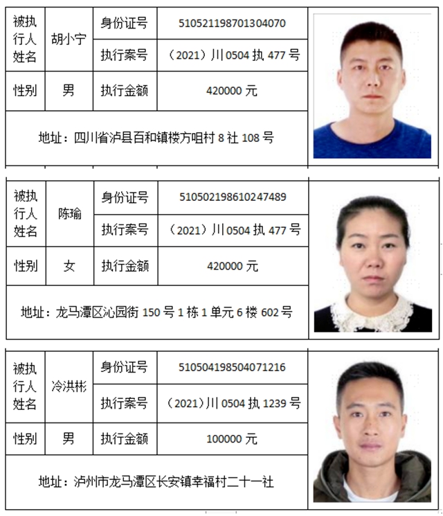 龙马潭法院敦促这些人立即到院接受处理！（附身份信息）(图3)