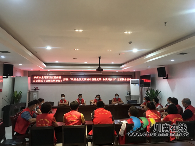 龙马潭区红星街道天立社区开展“巩固文明城市创建成果 你我同参与”志愿服务活动