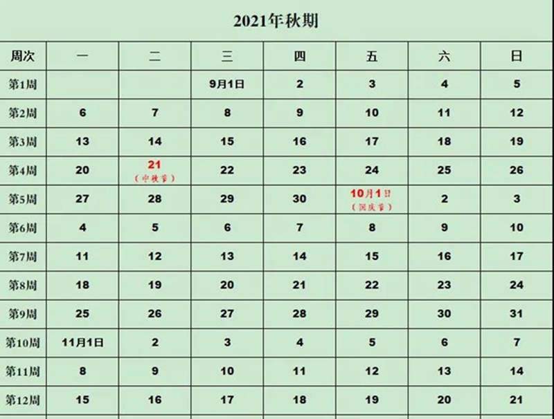 泸州市中小学8月29至31日分年级错时、错峰返校！（附：新学期校历）(图2)