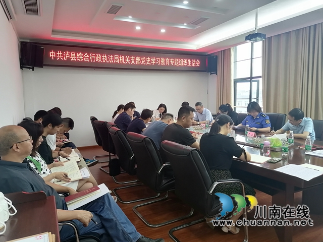 泸县综合行政执法局机关党支部召开党史学习教育专题组织生活会