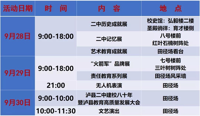 泸县二中建校八十年暨泸县教育高质量发展大会公告(图4)