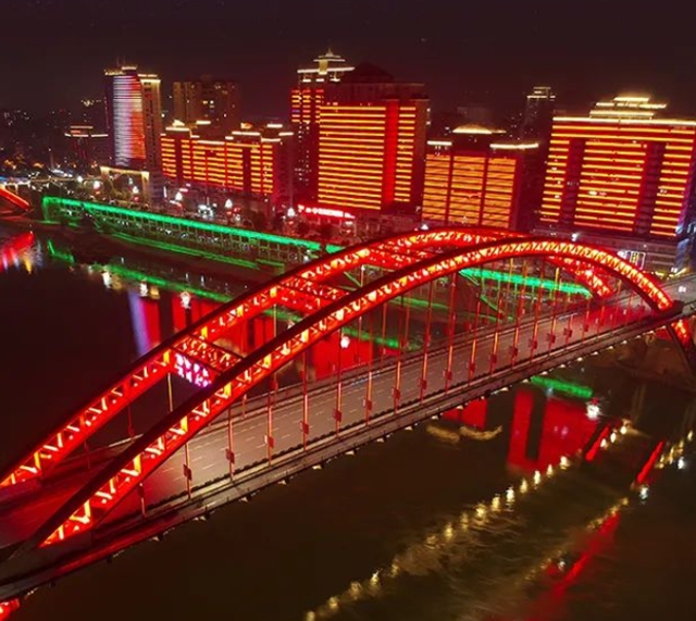 盛世华诞｜宜宾夜景(图6)