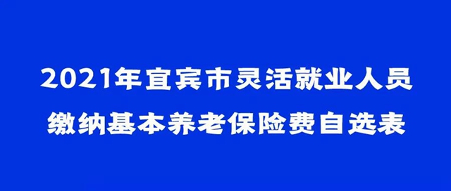 宜宾市灵活就业人员缴纳基本养老保险和医疗保险费标准来了！