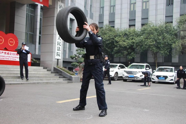 超硬核！直击江阳法院司法警察实战化考核验收现场(图9)