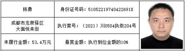 感受公平正义 | 单笔最高“49万元”的悬赏礼包来啦!快来提供财产线索吧!(图18) 感受公平正义 | 单笔最高“49万元”的悬赏礼包来啦!快来提供财产线索吧!(图18)